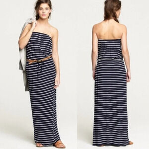 J. Crew • Amie Striped Strapless Maxi Dress
